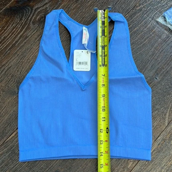 49. Free People Movement Free Throw Crop - Vintage Blue - Picture 9 of 11